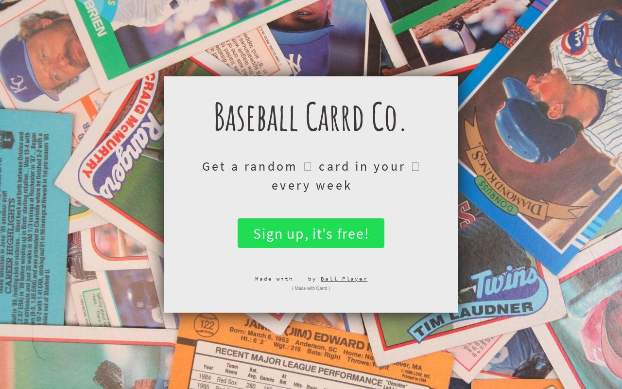Carrd profile picture for @baseball